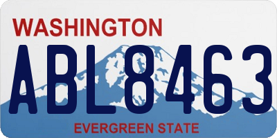 WA license plate ABL8463