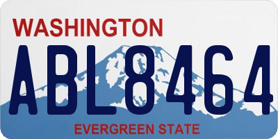 WA license plate ABL8464