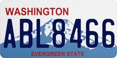 WA license plate ABL8466
