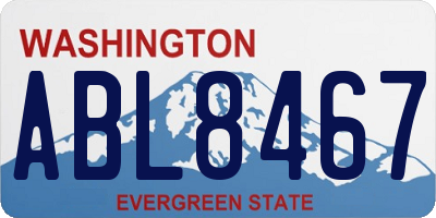 WA license plate ABL8467
