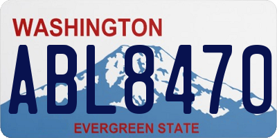 WA license plate ABL8470