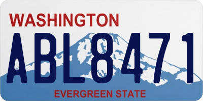WA license plate ABL8471