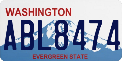 WA license plate ABL8474
