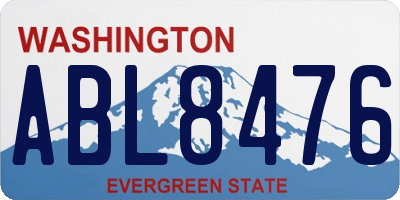 WA license plate ABL8476