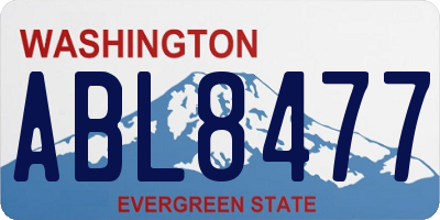 WA license plate ABL8477