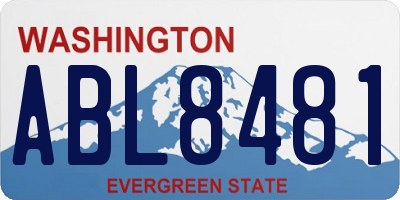 WA license plate ABL8481