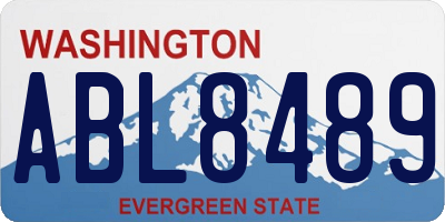 WA license plate ABL8489
