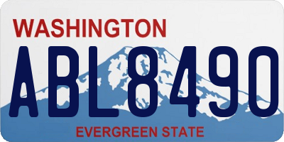 WA license plate ABL8490