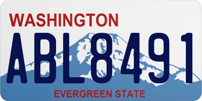 WA license plate ABL8491