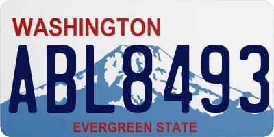WA license plate ABL8493
