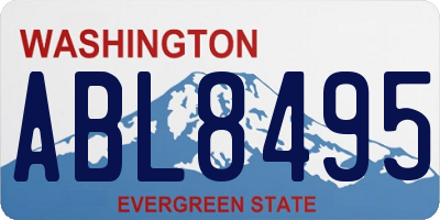 WA license plate ABL8495