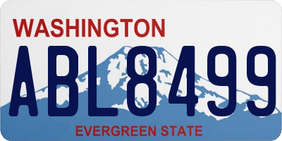 WA license plate ABL8499