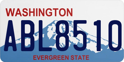 WA license plate ABL8510