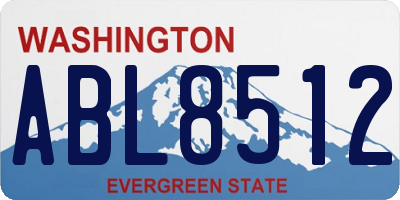 WA license plate ABL8512