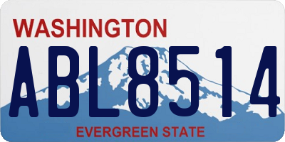 WA license plate ABL8514