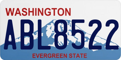 WA license plate ABL8522