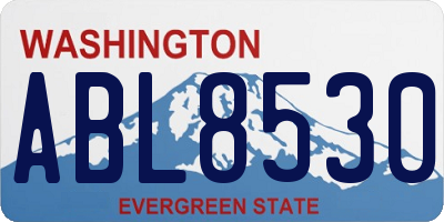 WA license plate ABL8530