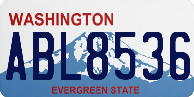 WA license plate ABL8536