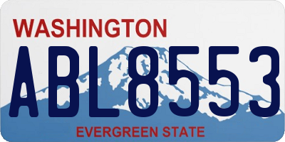 WA license plate ABL8553