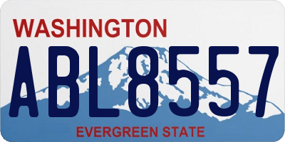 WA license plate ABL8557