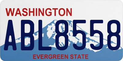 WA license plate ABL8558