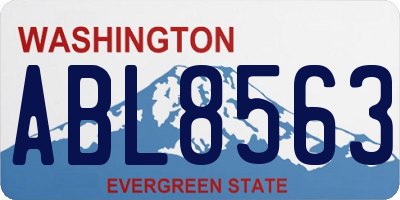 WA license plate ABL8563