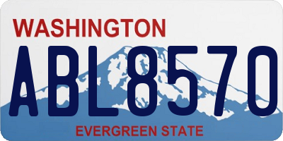 WA license plate ABL8570