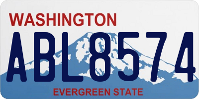 WA license plate ABL8574
