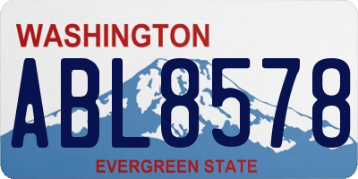 WA license plate ABL8578