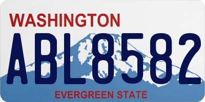 WA license plate ABL8582