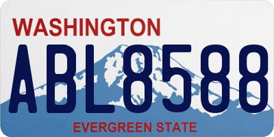 WA license plate ABL8588