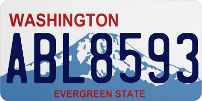 WA license plate ABL8593