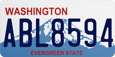 WA license plate ABL8594