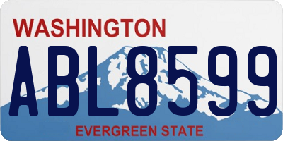 WA license plate ABL8599