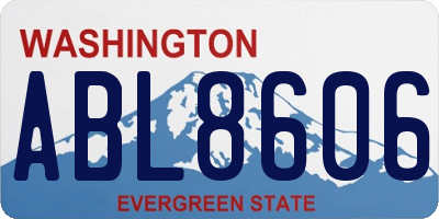 WA license plate ABL8606