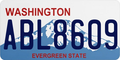 WA license plate ABL8609