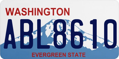 WA license plate ABL8610