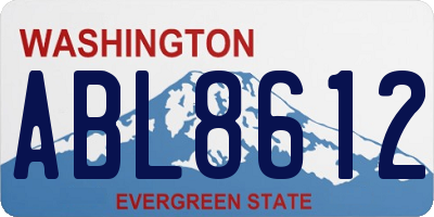 WA license plate ABL8612
