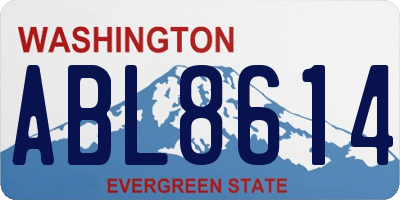 WA license plate ABL8614