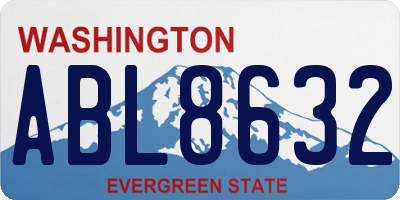 WA license plate ABL8632