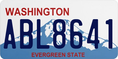 WA license plate ABL8641