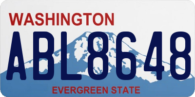 WA license plate ABL8648