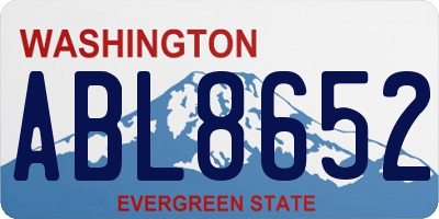 WA license plate ABL8652