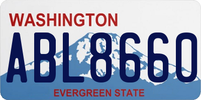 WA license plate ABL8660