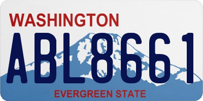 WA license plate ABL8661