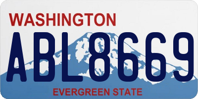 WA license plate ABL8669