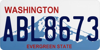 WA license plate ABL8673