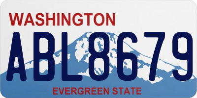 WA license plate ABL8679