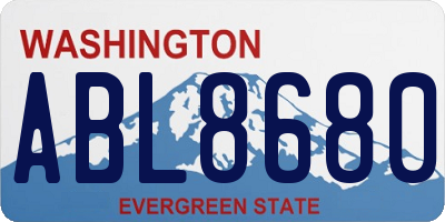 WA license plate ABL8680