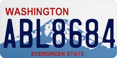 WA license plate ABL8684